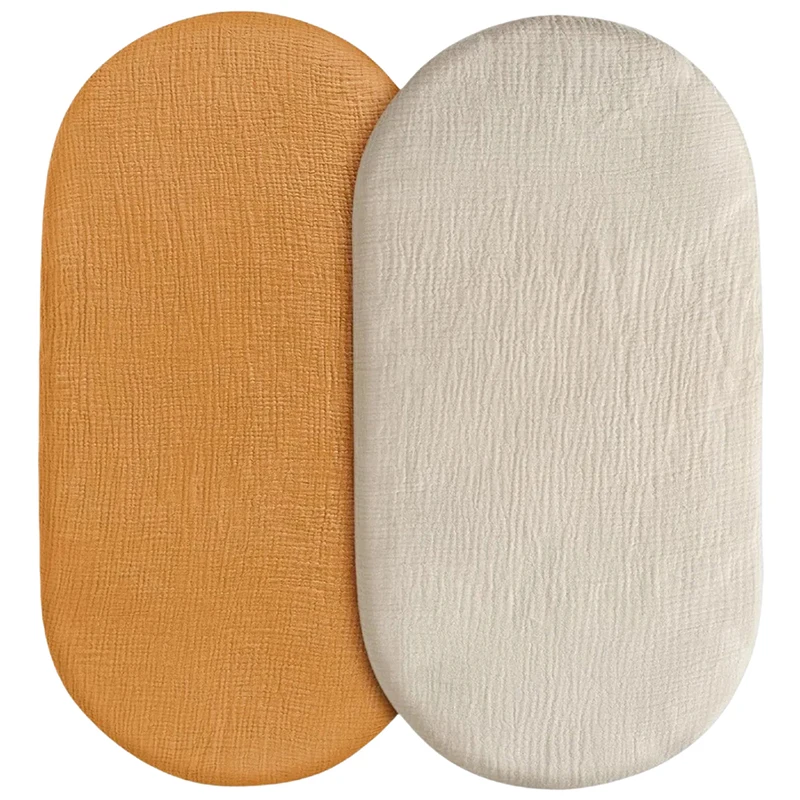 Soft & Breathable Muslin Bassinet Sheets