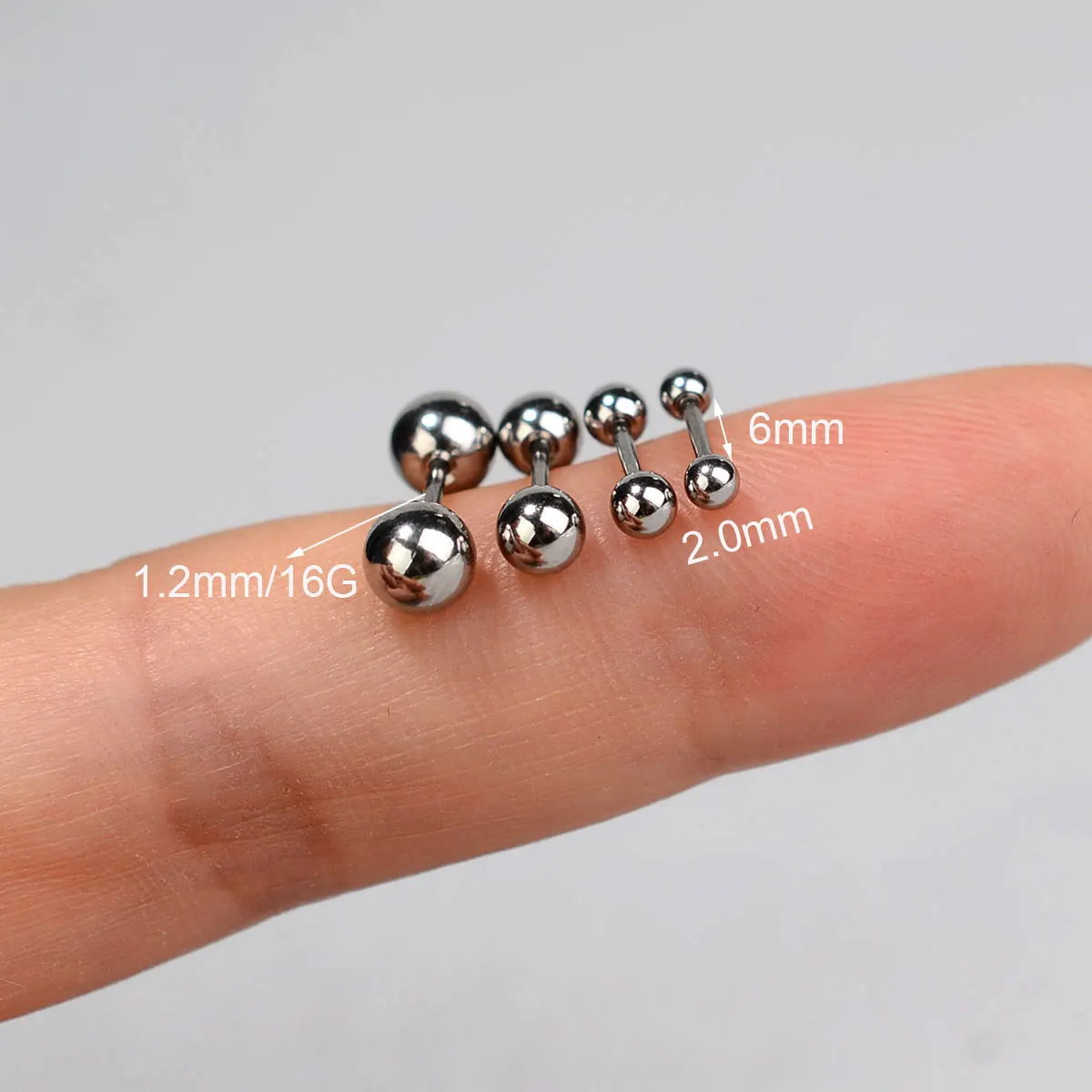 1 Paio Di Orecchini Push-back In Acciaio Chirurgico 316L Moda - Foto 8