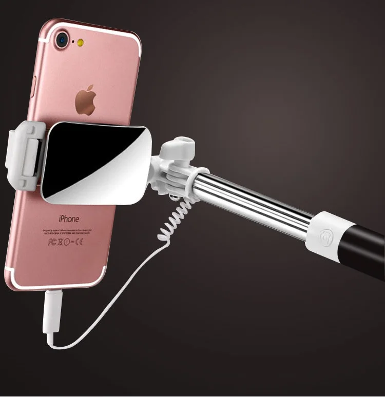 New Selfie Stick with 360 Degree rotation Rear Mirror Extendable Monopod For iPhones Android Smart Phones Type-C For HuaWei