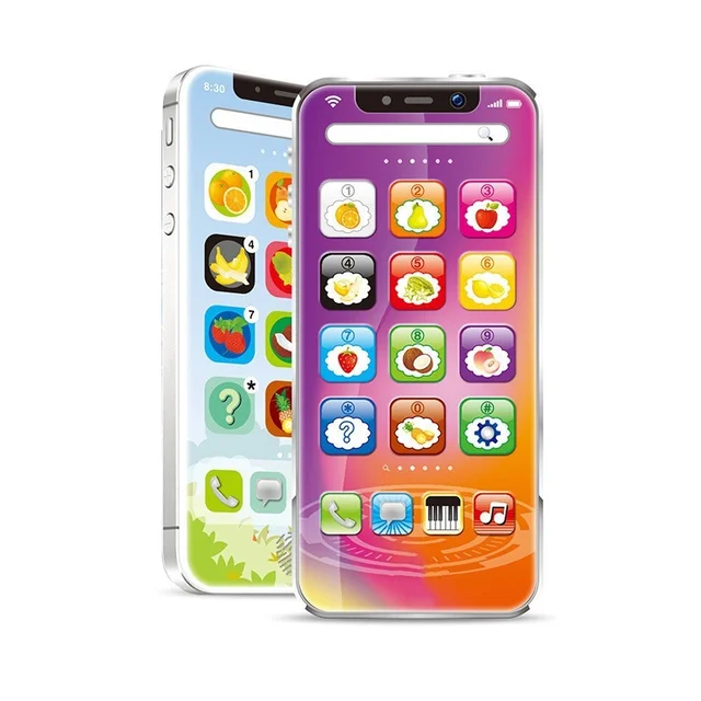 Baby Study English Musical Mobile Phone with LED Learning Educational Interactive Toys for Toddler Children Voice Changer Gifts 1