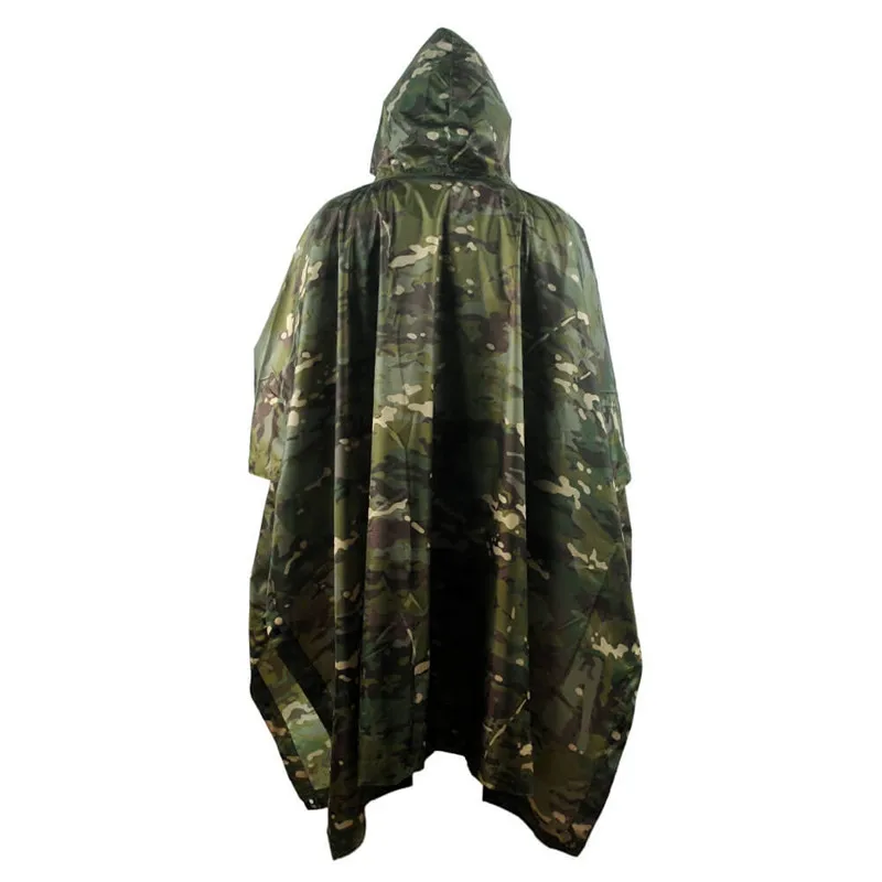 Impermeable Raincoat Poncho Outdoor Tactical Rainwear Camping Hiking Fishing Hunting Ghillie Suits Travel Umbrella Rain Gear raincoat poncho