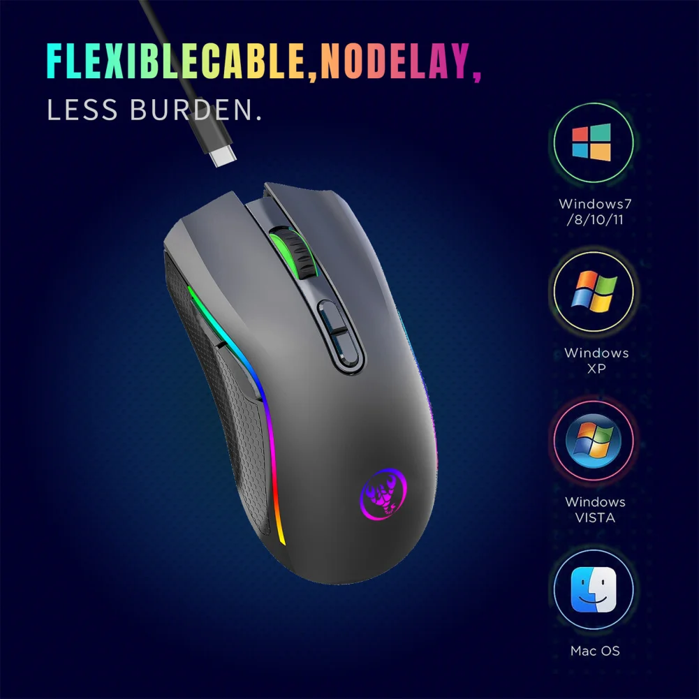 T69 인체 공학적 RGB 발광 무선 무음 마우스, 2.4GHz USB 무선 마우스, 조절식 DPI 충전식 무선 마우스