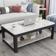 Simple and modern living room rectangular imitation marble pattern wood coffee table furniture ะบะพะฝัะพะปั ะผะตะฑะตะปั escritorio ุทุงููุฉ