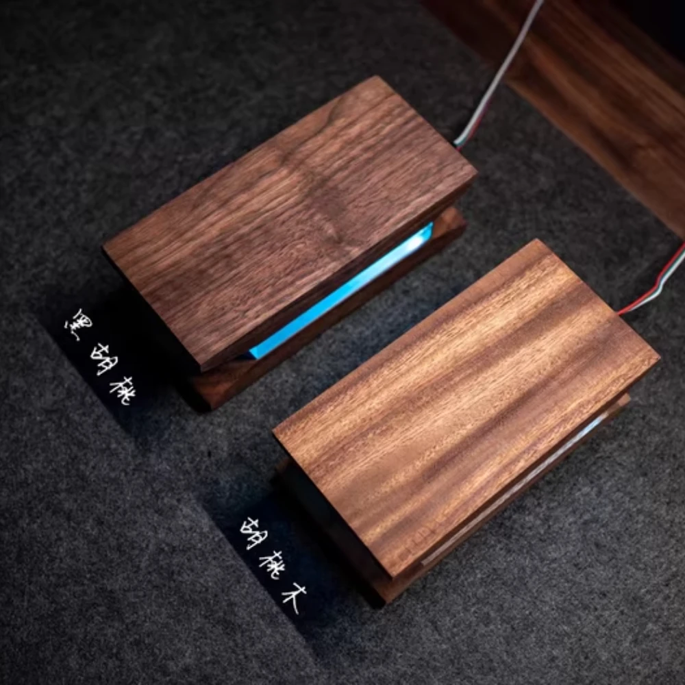 호두 RGB 높이 증가 브래킷 단단한 나무 디스플레이 스크린 스탠드 휴대용 노트북 테이블 스탠드 컴퓨터 Accesorios 장식