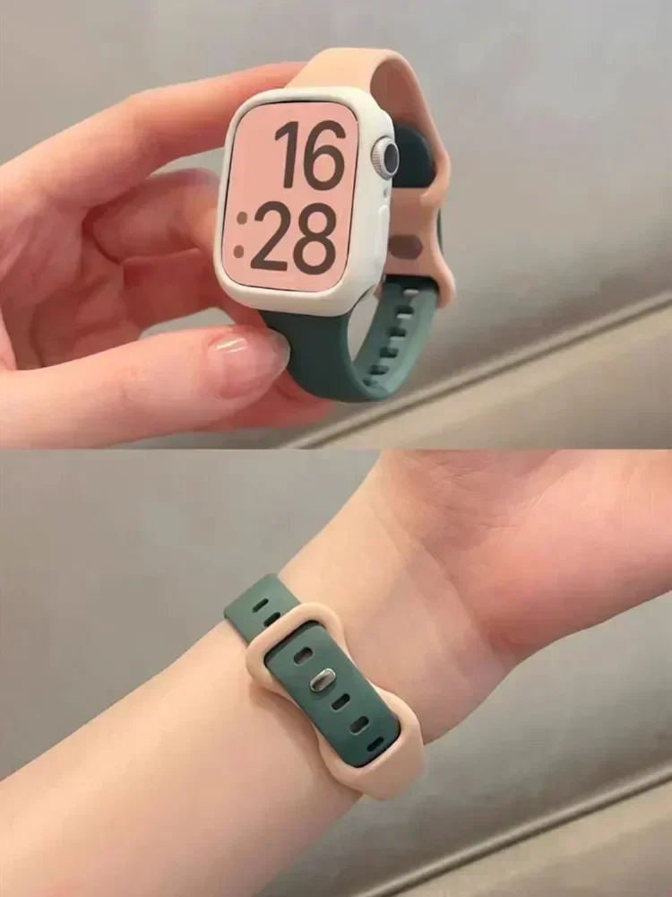 Candy Case and Strap Set for Apple Watch - Nylon/Silicone Correa Strap