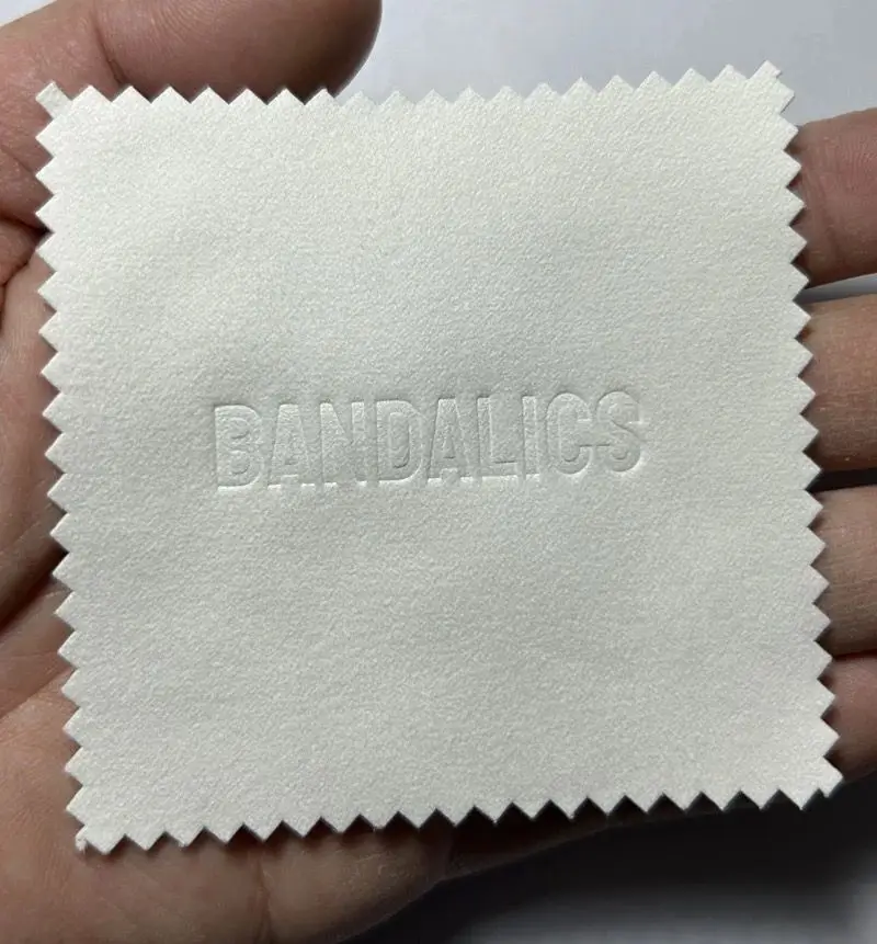 

1000PCS Personalized Custom LOGO 8X8cm Silver Polish opp bags Cloth for silver Jewelry Cleaner Blue Microfiber Suede Fabric