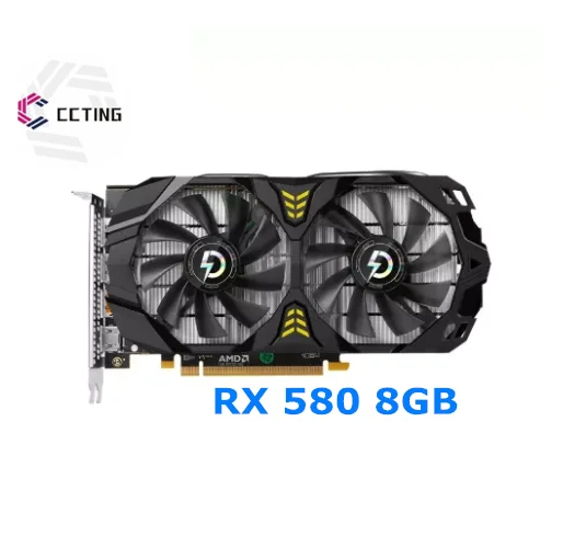 PELADN Graphics Cards RX 580 8GB GDDR5 GPU Mining Shaders 2048 Unified