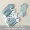 5 Pairs of Women's Spring and Summer Four Seasons One-size Fresh Plaid Sweet Fashion Trend Comfortable College Low-cut Socks 4