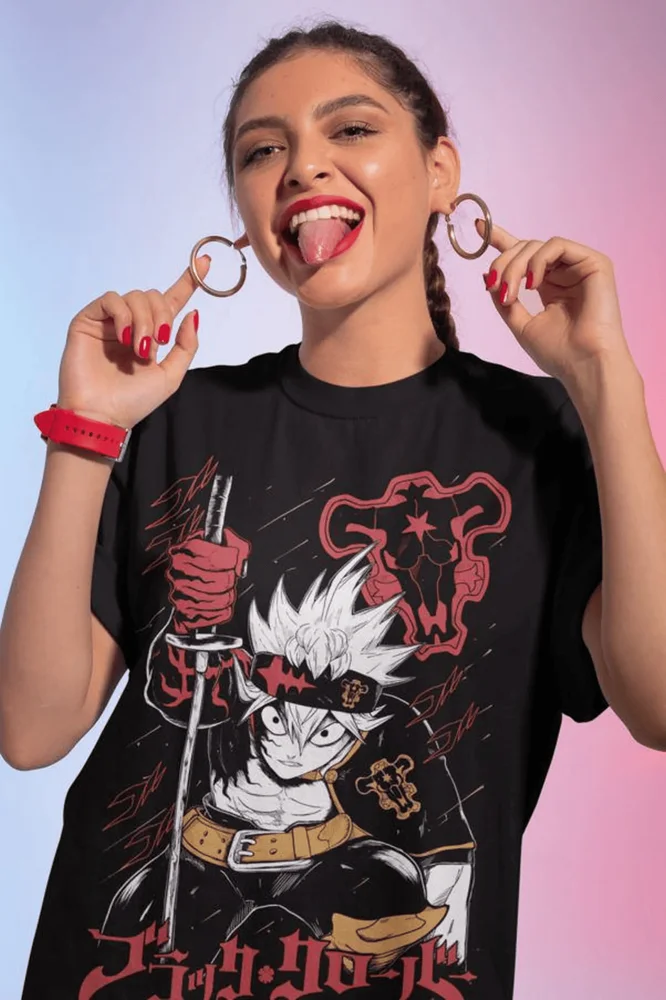 Black clover Yami Sukehiro T-shirt Asta Yuno T-shirt Girl Gifts Black Shirt