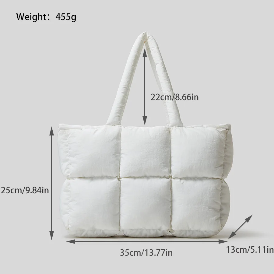 Puffer Tote Bag for Women Quilted Puffy Handbag Light Winter Down Cotton  Padded Shoulder Bag Down Padding Tote Bag - AliExpress