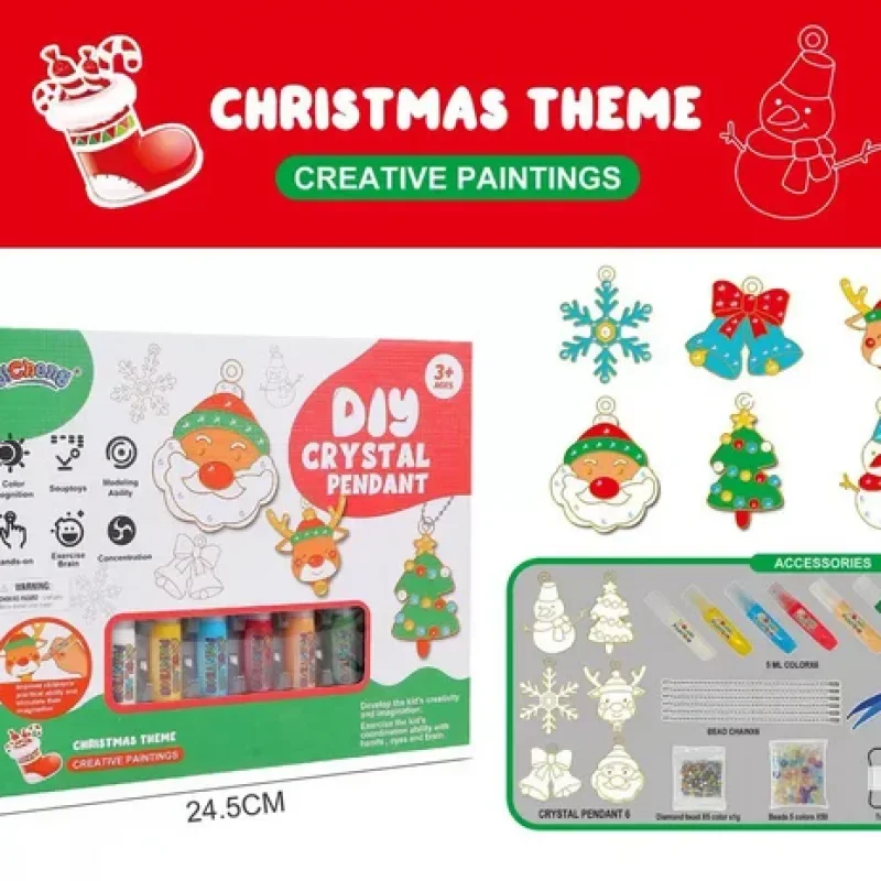 DIY Crystal Paint Arts and Crafts Set Christmas Bake Free Glue Crystal Glue  DIY Guka Colored Pendant Children's Gift - AliExpress