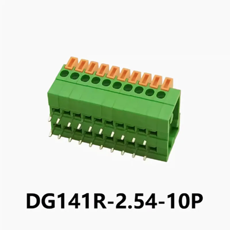 

DG141R-2.54-10P DEGSON spring type PCB wiring terminal DG141R-2.54-10P-14-00AH connector