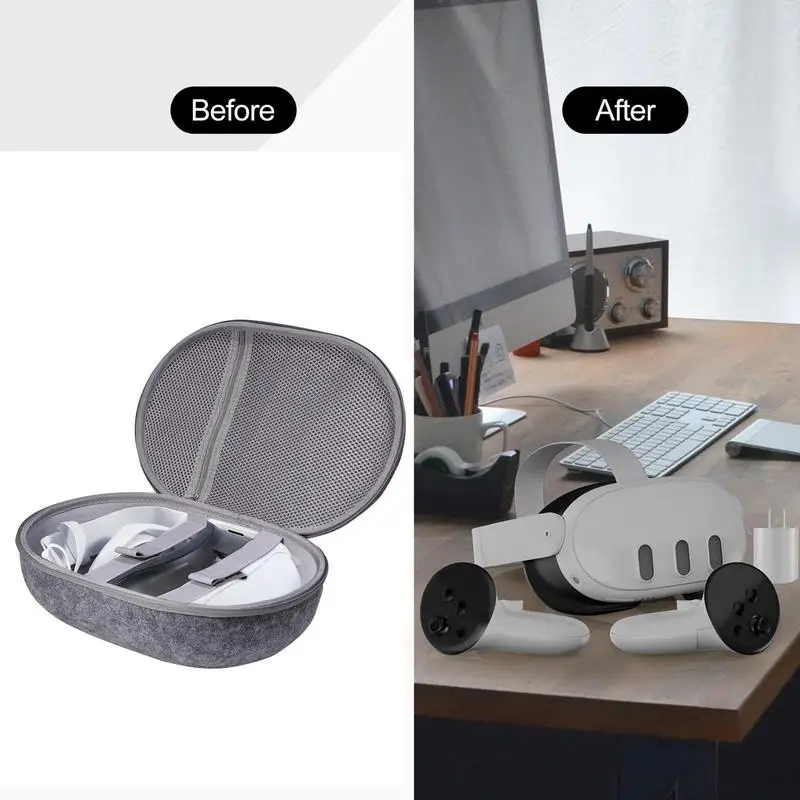 Bolsa de Armazenamento para Quest vr Caixa Protetora Preta Acessório de Óculos vr para Quest3 Equipamento Montado na Cabeça vr - Image 2