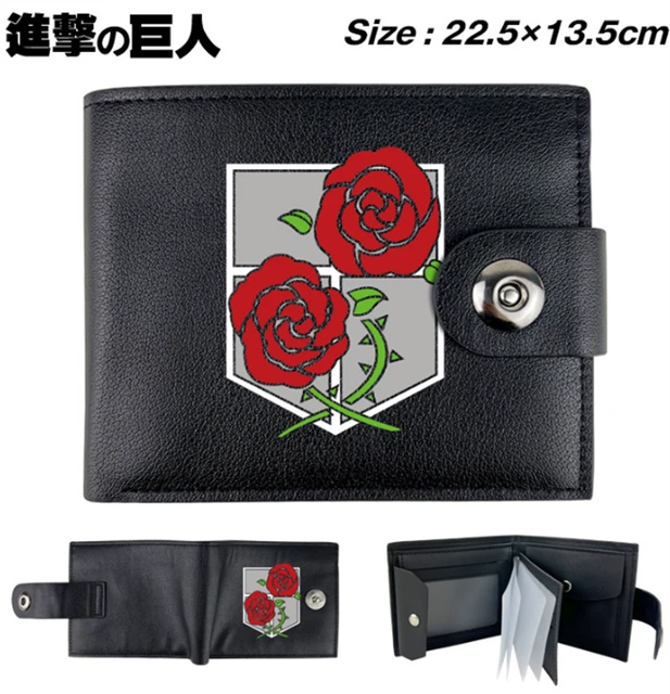 Amazon.com: Attack on Titan Multi-Card Compact Center Flip Bifold Wallet :  Clothing, Shoes & Jewelry