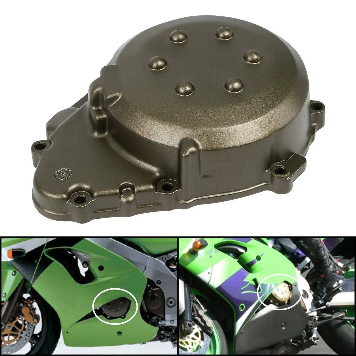 

Левая крышка двигателя мотоцикла статора для Kawasaki ZX9R ZX-9R, Картер 1998-2003, 1999, 2000, 2001, 2002, алюминий