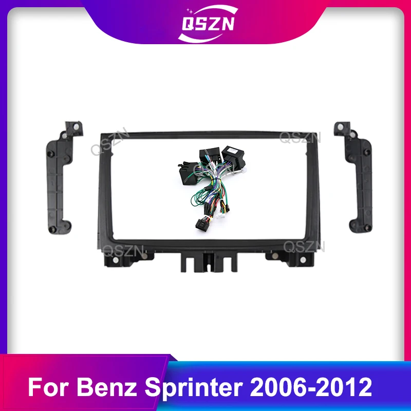 9 Pollici Car Dvd Frame Audio Dash Trim Kit Facia Panel Radio Player Screen 2 Din Per 2006-2012 Benz Sprinter Volkswagen Crafter