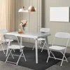10 Pack White Plastic Folding Chair, Indoor Outdoor Portable Stackable Commercial Seat with Steel Frame 350lb. Capacity for Eve 2