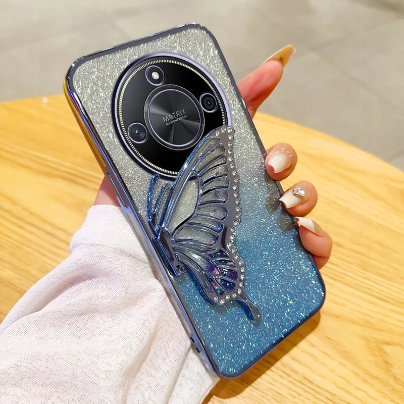 Enhance your device with the Elegant Butterfly Glitter Pink Phone Case