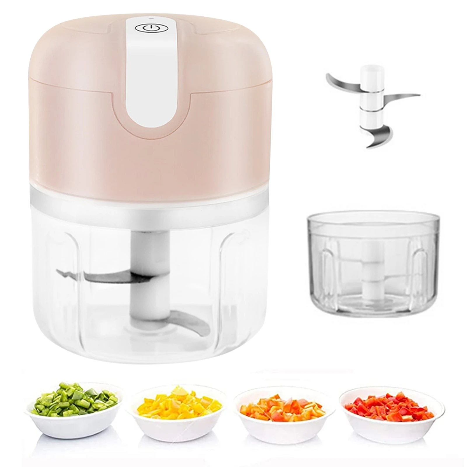 2022 New Electric Mini Food Chopper Rechargable Small Food Processor For Garlic Puree Onion Herb