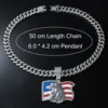 American flag Eagle Rhinestone pendant Trump American campaign popular jewelry alloy necklace 2