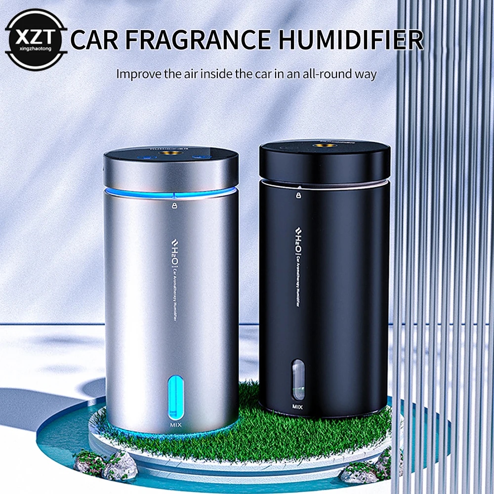 

Car Air Humidifier Aluminium Alloy Essential Oils Diffuser 300ml Air Freshener For Auto Home Office Accessories