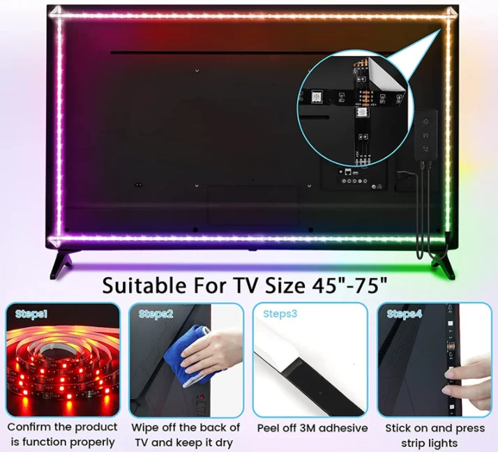 DC 5V USB LED Strip 5050 Waterproof RGB LED Light Flexible 50CM S209fe487445d4a4fa672492808294a31B