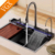 Vgx Küchen spüle Nano große einzelne Multifunktions-Digital anzeige Spüle Küche Gourmet Wasserhähne Tasse Waschmaschine Abfluss Zubehör