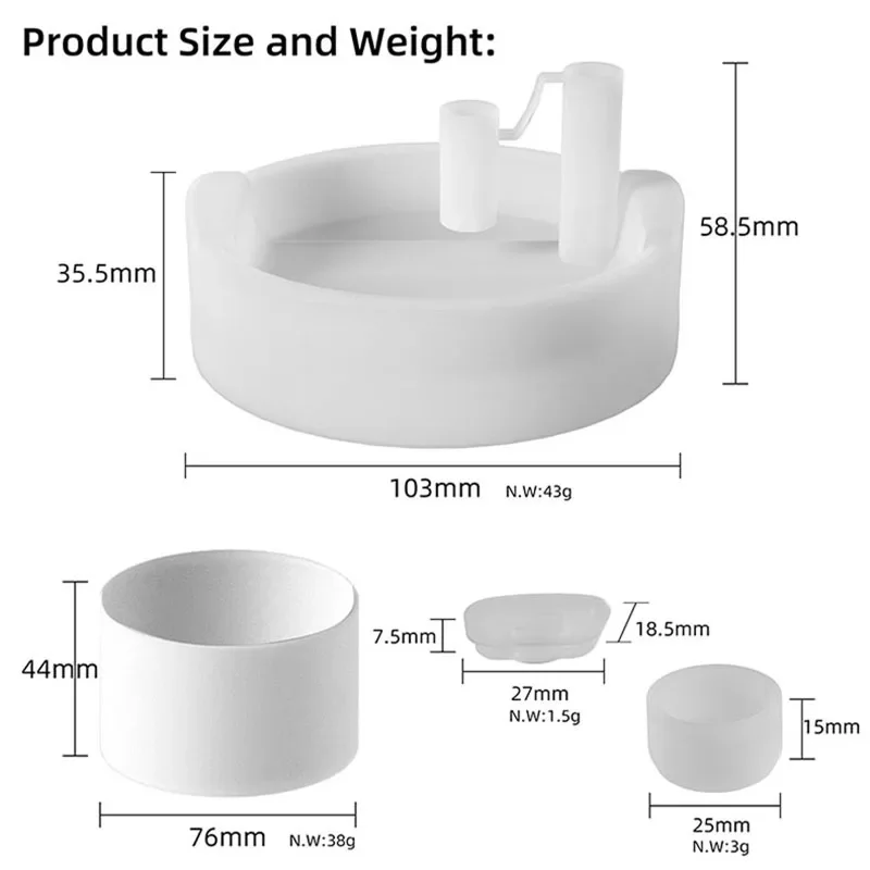 SALUOKE Lot de 8 Accessoires pour Tasse Stanley,Comprenant Couvercle de Paille,Bouchon en Anti-fuite,Botte en Silicone pour Stanley Cup 2.0 1,2l/850ml,Le Gobelet n'est pas Inclus (Transparent