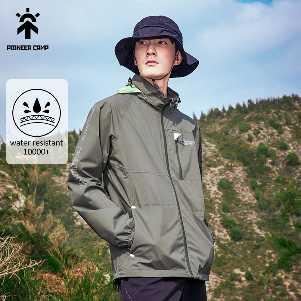 Pioneer Camp 2022 Summer Men Thin Jacket  Single-Layer Outdoor Sports Windproof Waterproof Rainstorm Grade Hiking Suit XHW202050