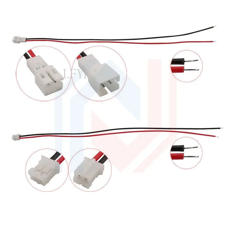 PH2.0 2P JST ̾ Ŀ ġ 2.0mm JST 2P ũ  ÷   DIY  ̺ , 10 cm, 15 cm, 20cm, 5 , 10 