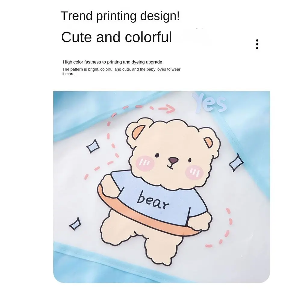 Waterproof Baby Feeding Bib Dirt Proof Long Sleeved Saliva Towel Burp Apron No-Wash Drool Towel Baby Bib Burp Clothes Children