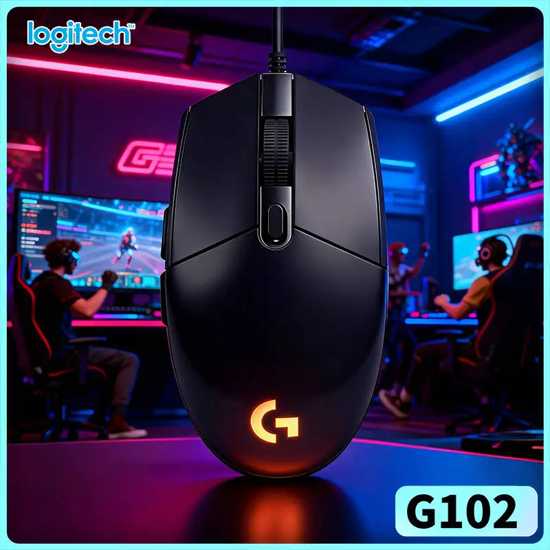 Enhanced RGB Gaming Mouse with HERO Sensor Technology, 6 Programmable Buttons, and Ergonomic Lightweight Design