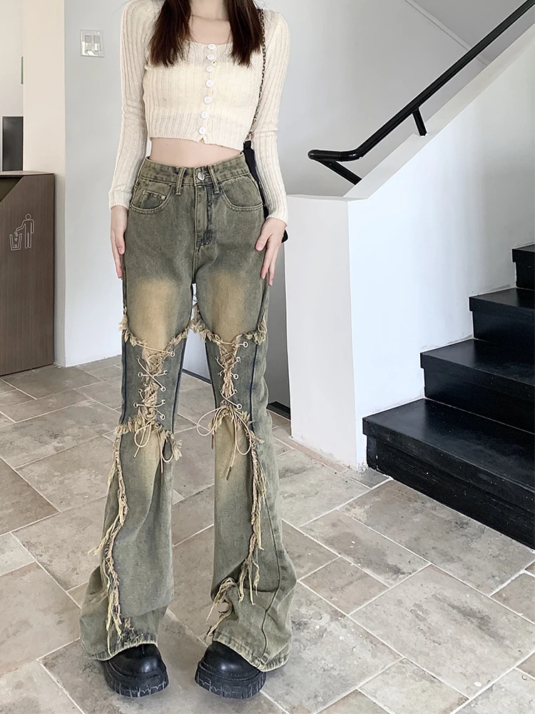 パンツ 00s japanese label flare jeans y2k 00s archive japanese label flare denim