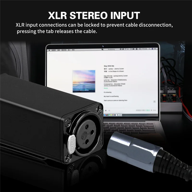 GROCE-미니 HIFI 헤드폰 앰프 XLR 3.5MM 오디오 인터페이스 앰프 변환기 클립 마운트 휴대용 헤드폰 앰프