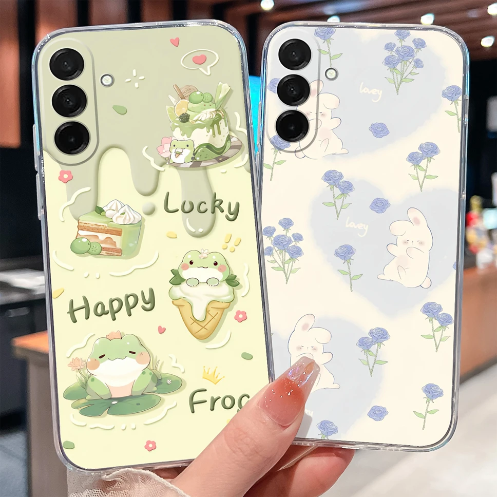 Pretty Macaron Cartoon Clear Soft TPU Silicone Shockproof Phone Case