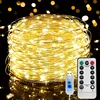 Lampada in filo di rame con telecomando 5/10/20/30M con 8 funzioni Lampada a stringa LED USB Ghirlanda di fiori Lampada da decorazione natalizia per matrimoni 1
