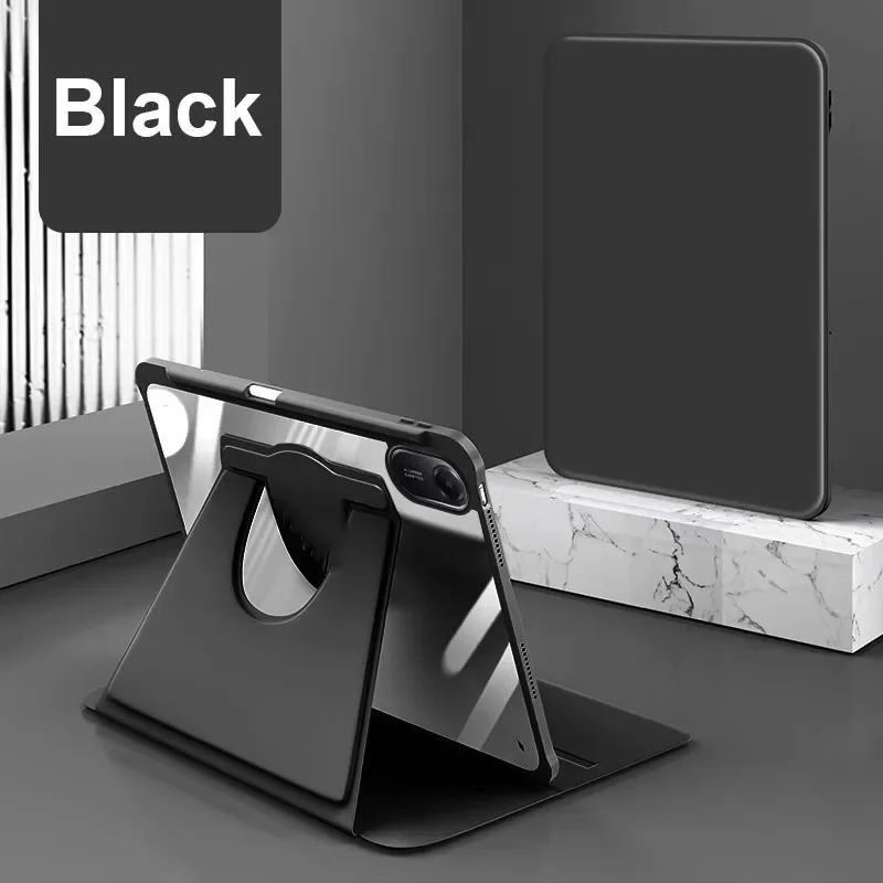 Sleek 360° Rotating Acrylic Tablet Case with Pen Slot