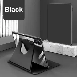 Sleek 360° Rotating Acrylic Tablet Case with Pen Slot for Redmi Pad SE 8.7 4G (Black)