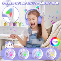 RGB Cat Ear Wireless Headphones for PC Cute 3D Space Capsule Cat  Bluetooth Headset Foldable Gaming Headset For Kids Girls Gifts - Image 2