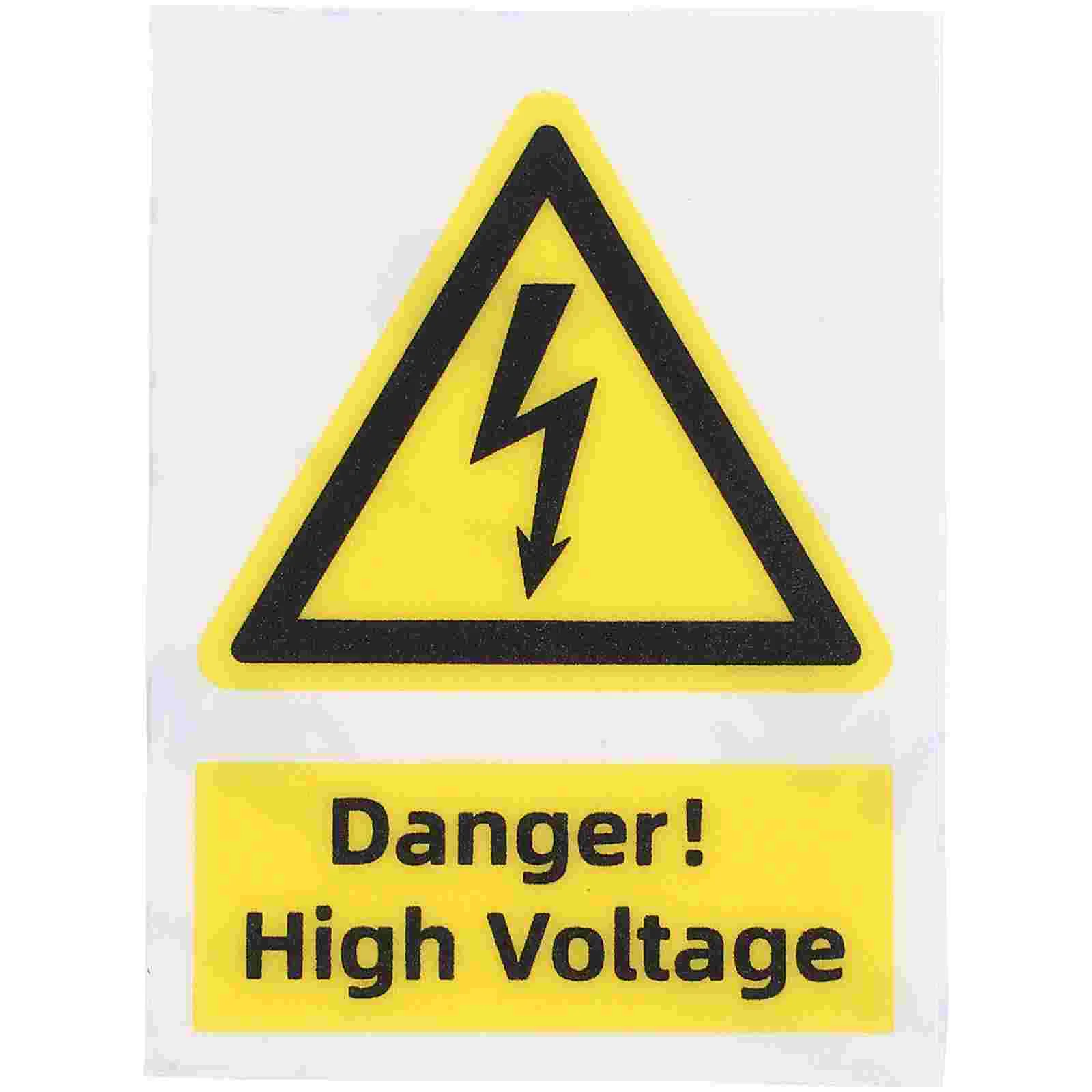 High Voltage Sticker Electrical Warning Labels Caution Signs Traffic Signal Warning Electric Safety Mark Roadway