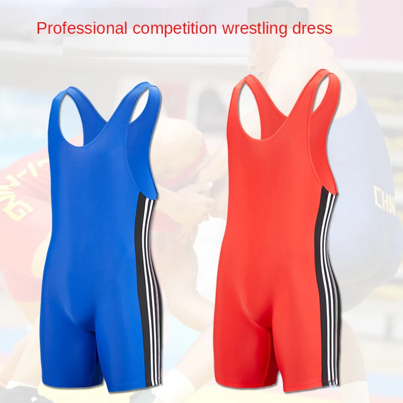 Sports Suit Powerlifting Singlet Exercise Sets Weight Lifting Suit Training Competition Wrestling Suit Lifting Gym Men Wrestling Wardrobe Coverall