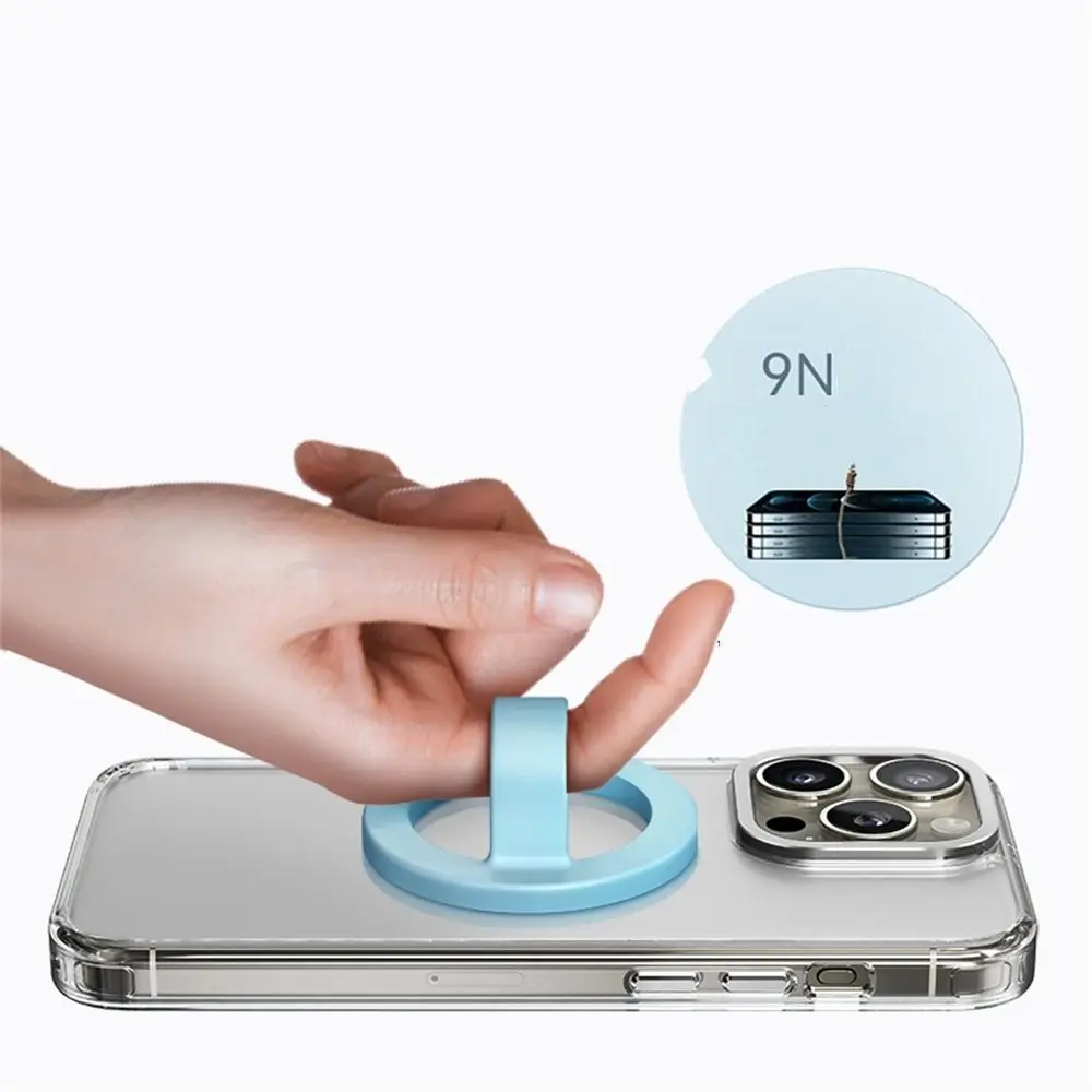 For Magsafe Magnetic Phone Back Grip Anti-fall Metal Plate Ring Finger Ring Holder Creative Strong Adsorption Phone Mount