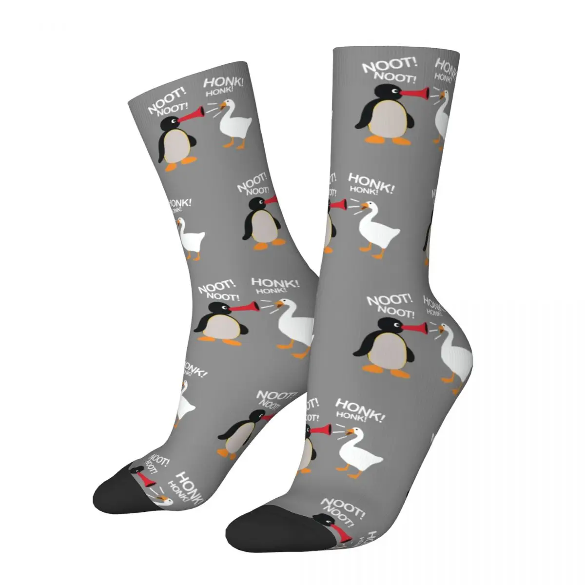 

Happy Funny Men's Socks Harajuku Noot Noot Honk Honk Pingu Sock High Quality Women's Socks Spring Summer Autumn Winter