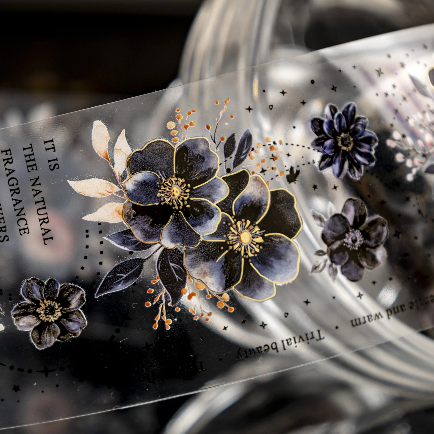 어두운 밤 아래 어두운 스타일 Washi 테이프 DIY 스크랩북 스티커 저널 플래너 마스킹 테이프 편지지 사무용품