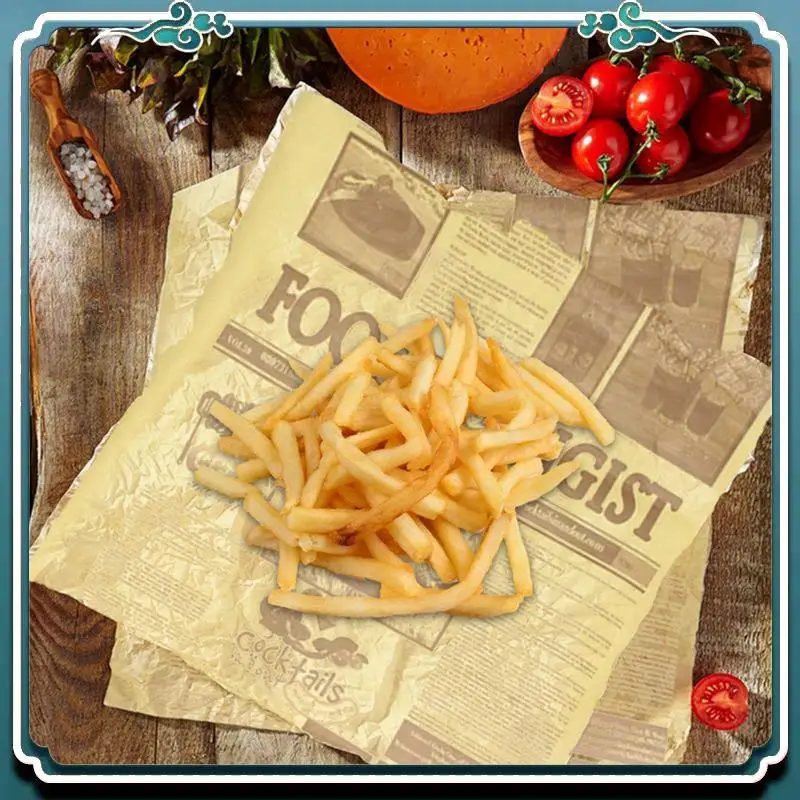 Grease Resistant Sandwiches Pizza Wrapping Sheets Turmeric Paper Fast Food Wrapping