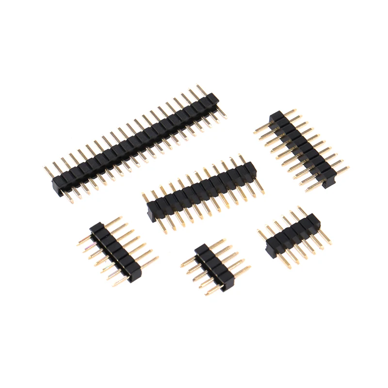 

10PCS 1.27mm Pitch Single Row Straight Pin Header PCB Board Connector 1x2/3/4/5/6/7/8/10/12/15/20/40P/50P