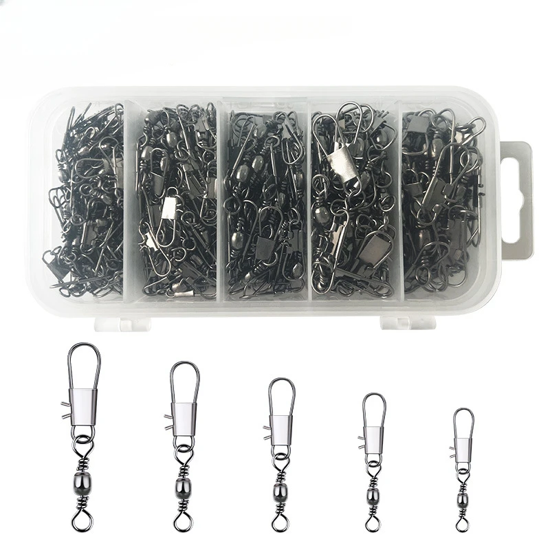 

Type B Fishing Connector Bottle Swivel Type B Pin Figure Eight Ring Connector Fishing Gear Accessories