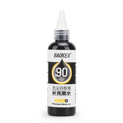 BAOKE 90ml Quick - Dry Whiteboard Marker Ink - Black, Blue, Red (1pc black)