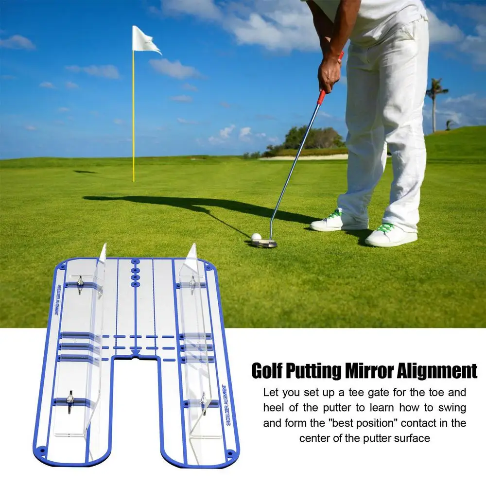 Description Picture 4 of itemGolf Putting Mirror Alignment Training Aid Portable Swing Training Aids Improve Your Golf Game With Golf Training Aid & Golf