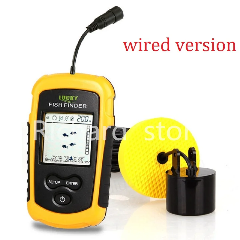 

Ice Fishing Sonar Sounder Portable Fish Finder Alarm Transducer Fishfinder 0.7-100m Fishing Echo Sounder